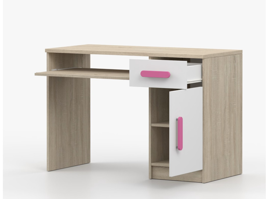 Psací stůl SCOUT - dub sonoma/bílý (více variant)