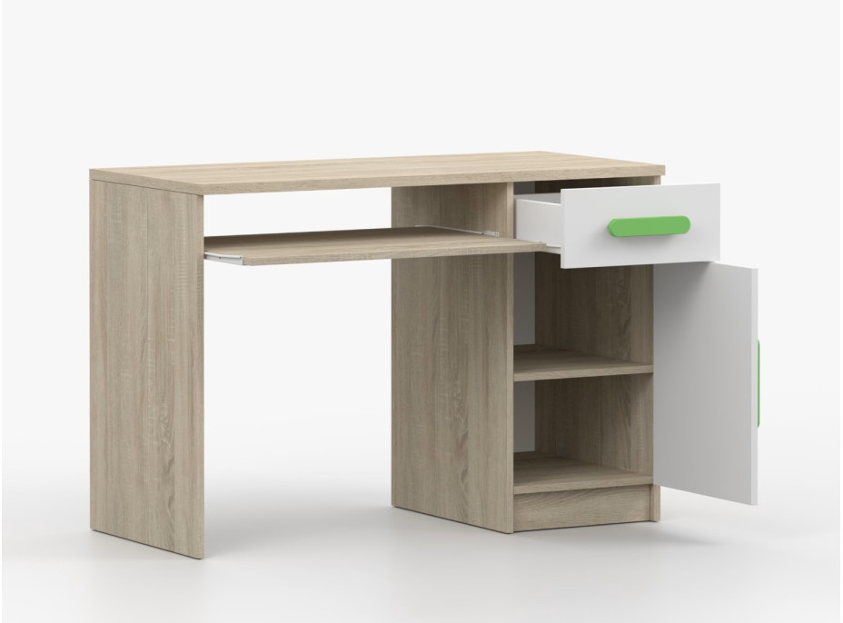 Psací stůl SCOUT - dub sonoma/bílý (více variant)