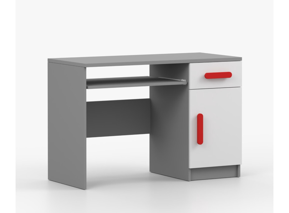 Psací stůl SCOUT - šedý/bílý (více variant)