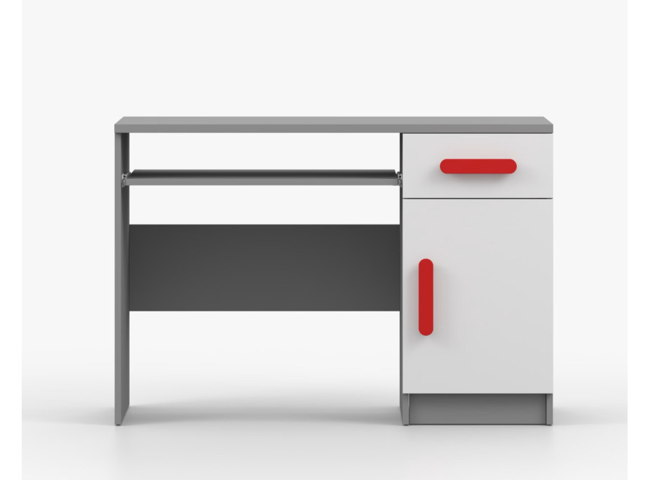 Psací stůl SCOUT - šedý/bílý (více variant)