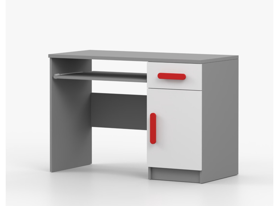Psací stůl SCOUT - šedý/bílý (více variant)