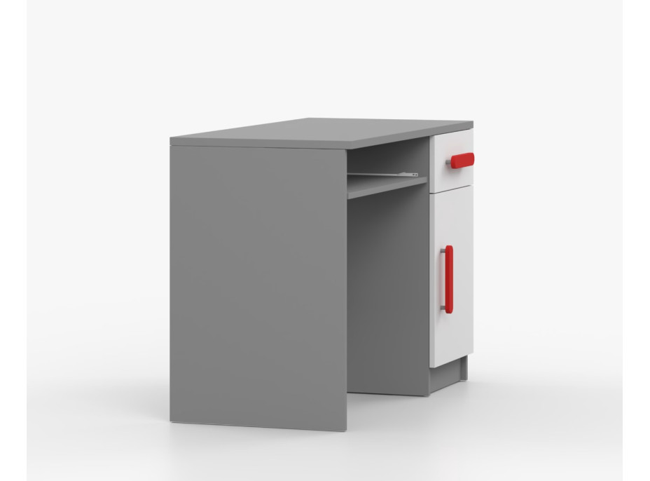 Psací stůl SCOUT - šedý/bílý (více variant)