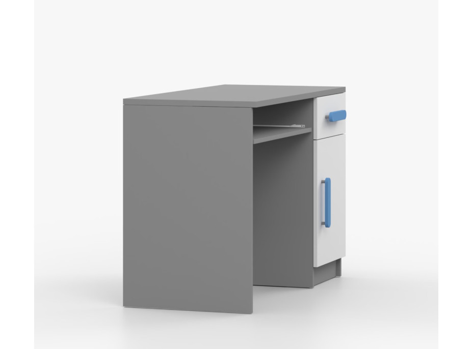 Psací stůl SCOUT - šedý/bílý (více variant)