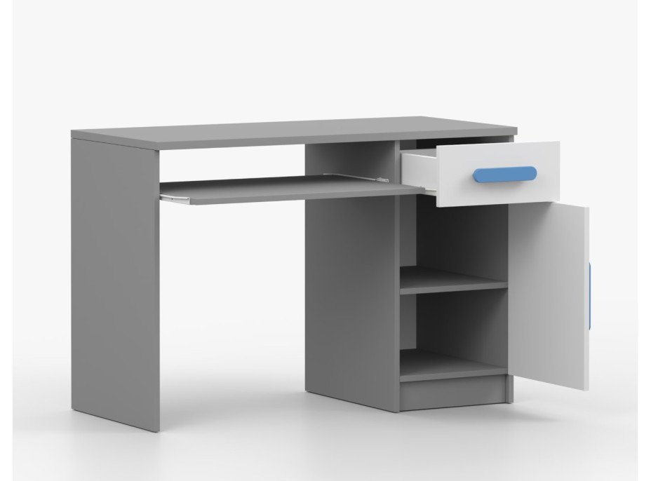 Psací stůl SCOUT - šedý/bílý (více variant)