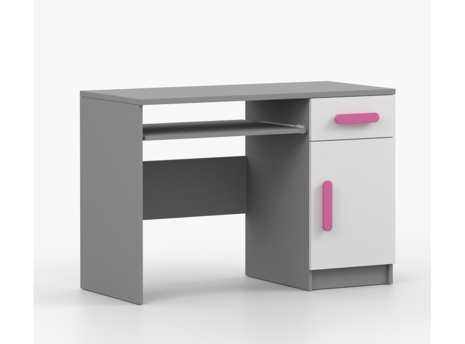 Psací stůl SCOUT - šedý/bílý (více variant)