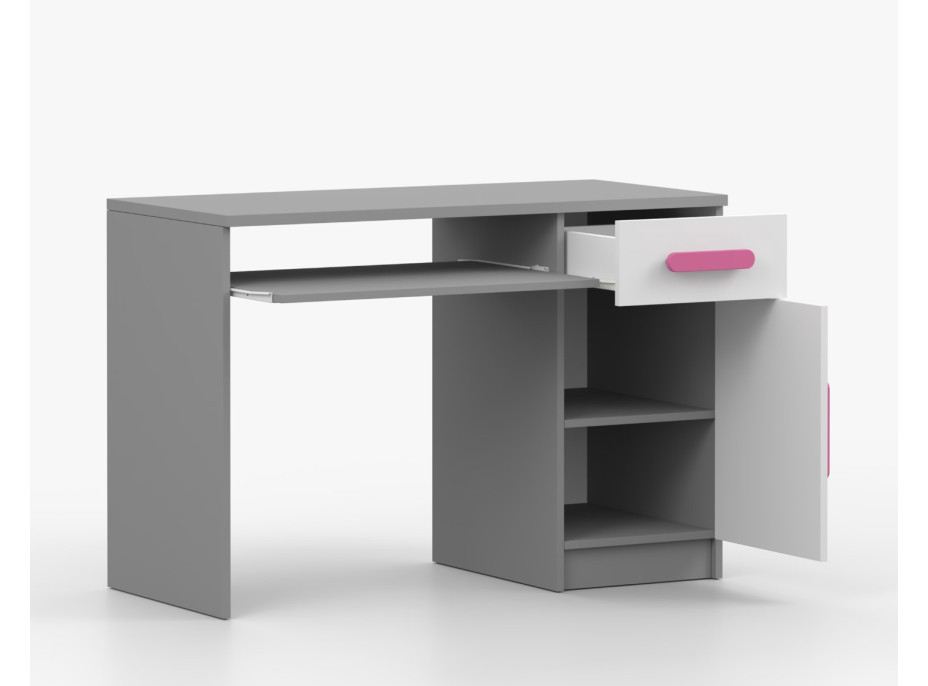 Psací stůl SCOUT - šedý/bílý (více variant)