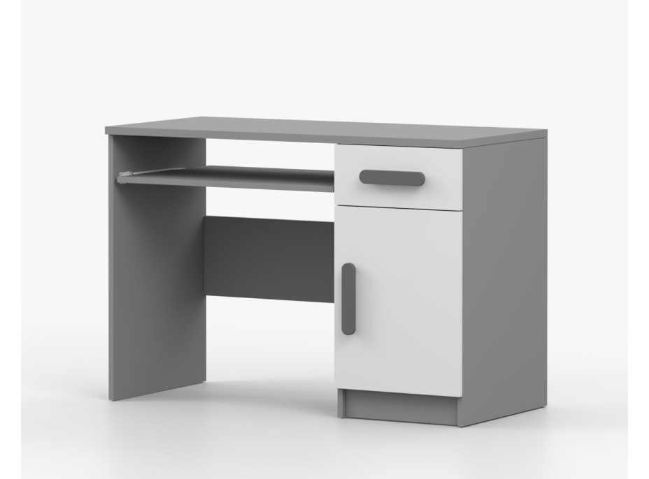 Psací stůl SCOUT - šedý/bílý (více variant)