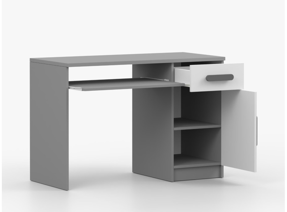 Psací stůl SCOUT - šedý/bílý (více variant)