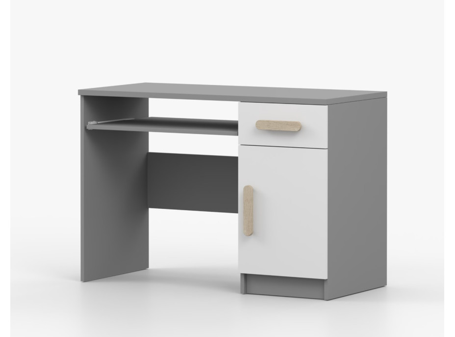 Psací stůl SCOUT - šedý/bílý (více variant)