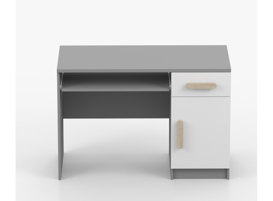 Psací stůl SCOUT - šedý/bílý (více variant)
