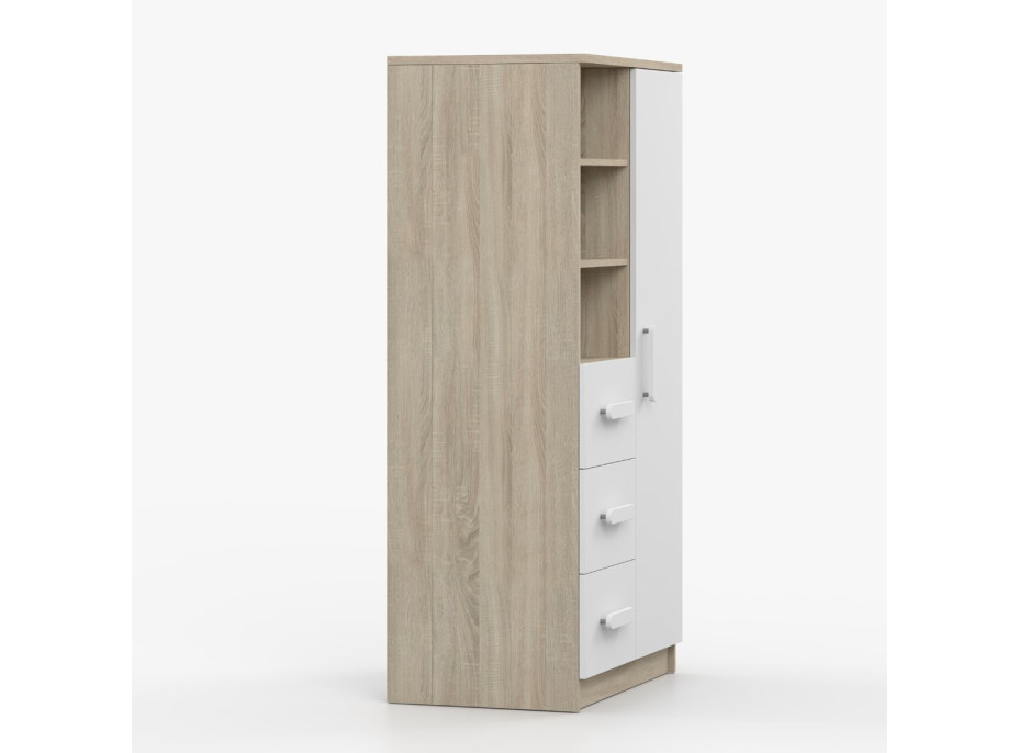 Regál SCOUT - dub sonoma/bílý (více variant)