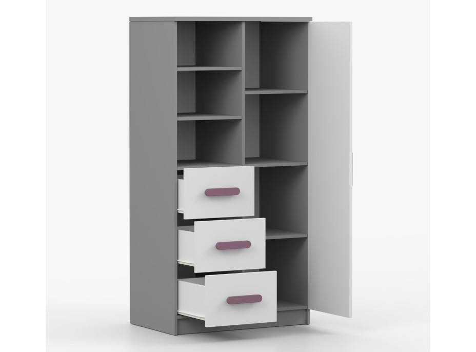 Regál SMYK - šedý/bílý (více variant)