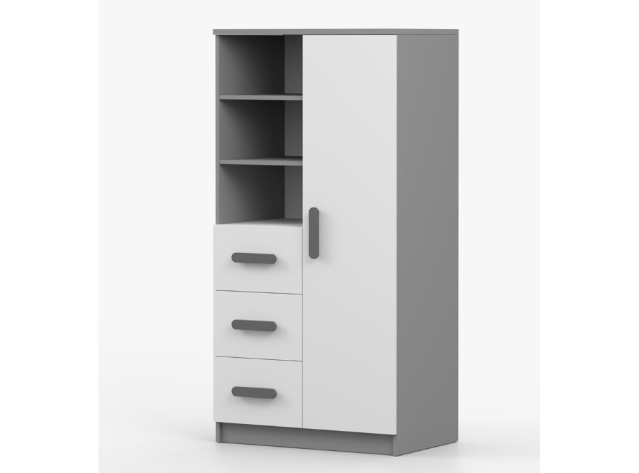 Regál SMYK - šedý/bílý (více variant)