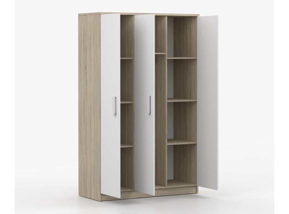 Šatní skříň SCOUT 120 - dub sonoma/bílá (více variant)
