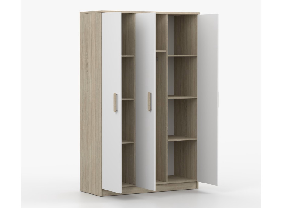 Šatní skříň SCOUT 120 - dub sonoma/bílá (více variant)