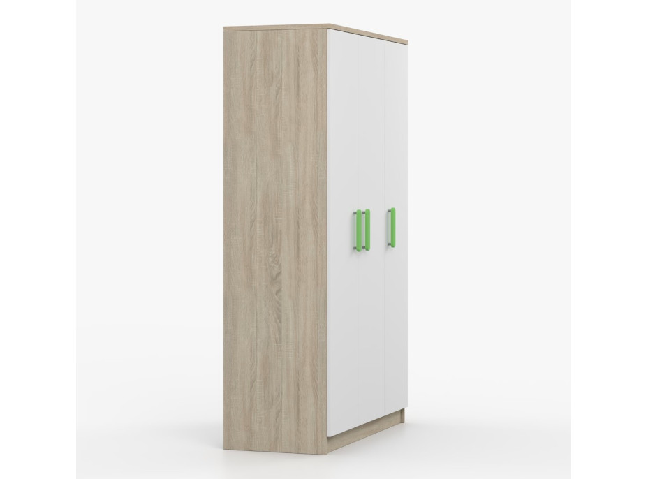 Šatní skříň SCOUT 120 - dub sonoma/bílá (více variant)