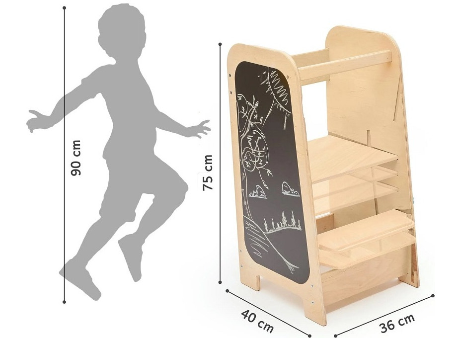 BusyKids Rostoucí učící věž Play 5v1 75 cm