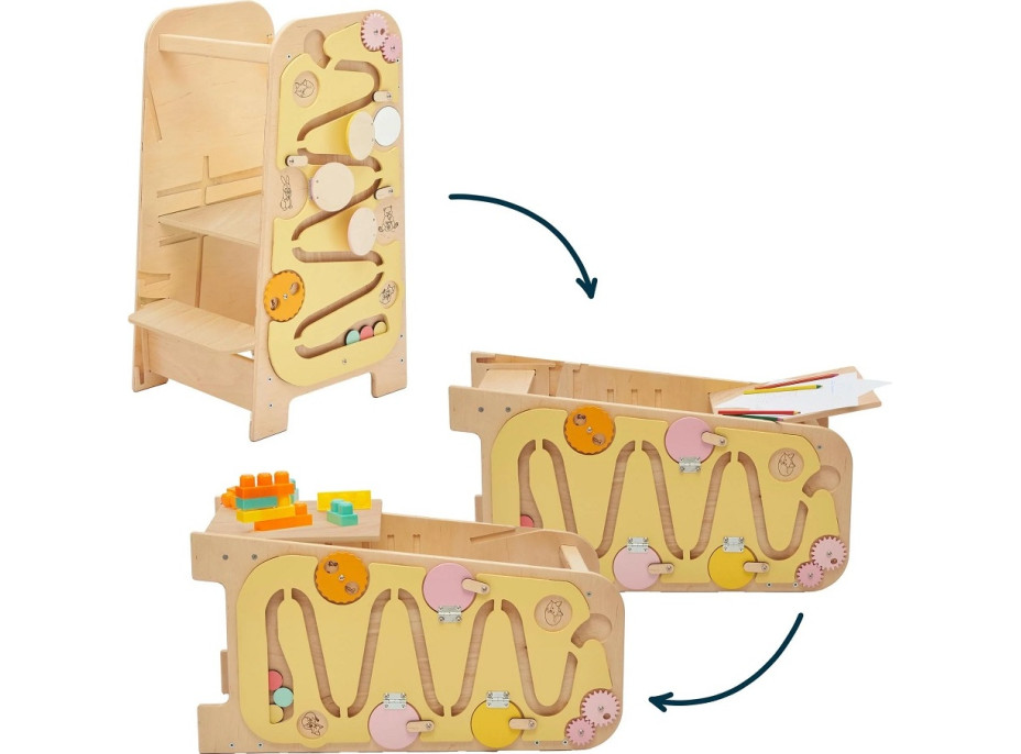 BusyKids Rostoucí učící věž Play 5v1 75 cm