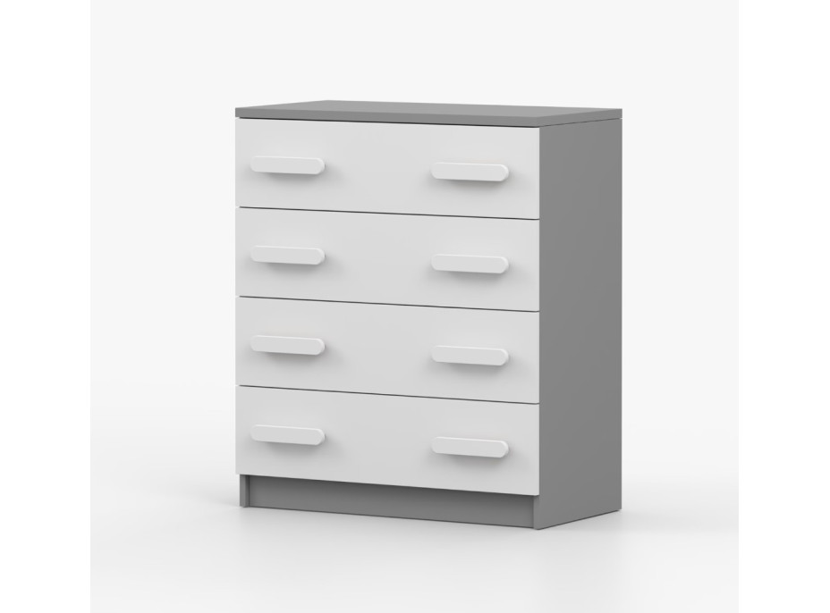 Komoda SCOUT - šedá/bílá (více variant)