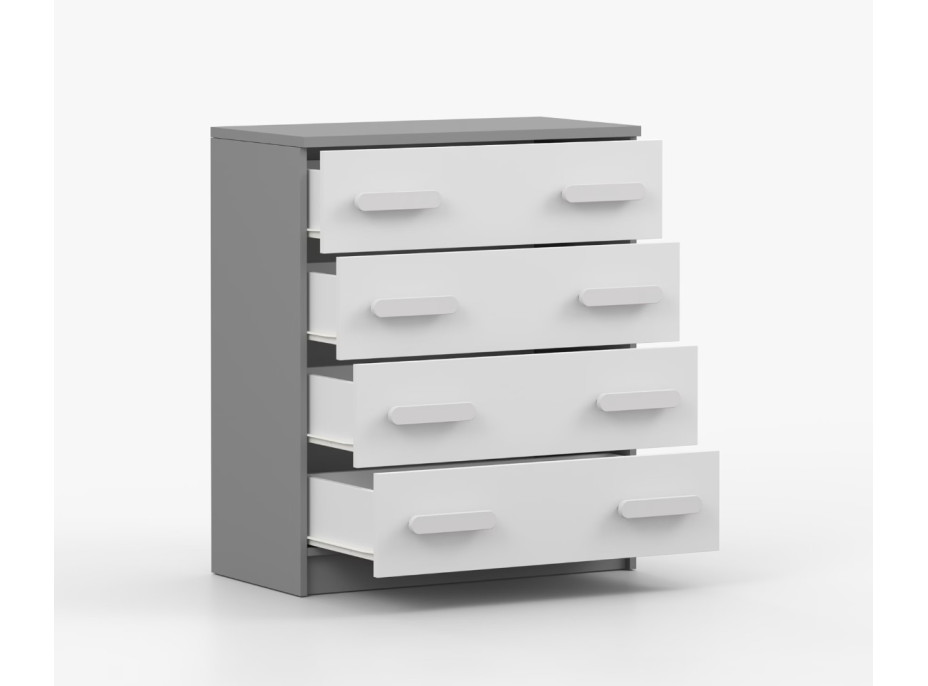 Komoda SCOUT - šedá/bílá (více variant)