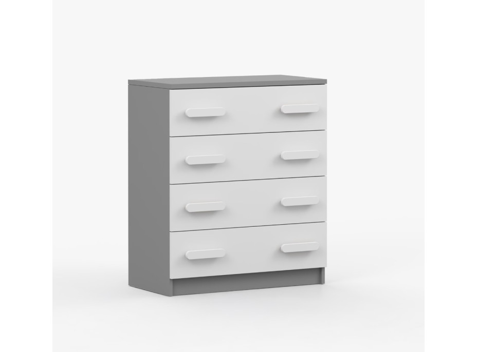 Komoda SCOUT - šedá/bílá (více variant)