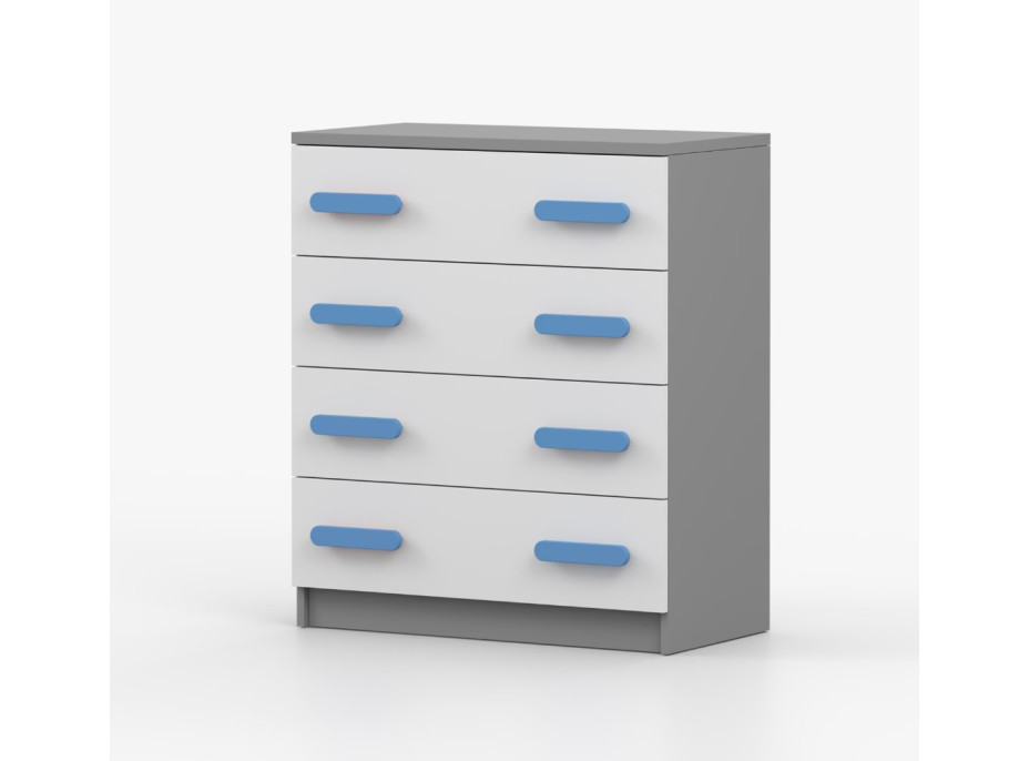 Komoda SCOUT - šedá/bílá (více variant)