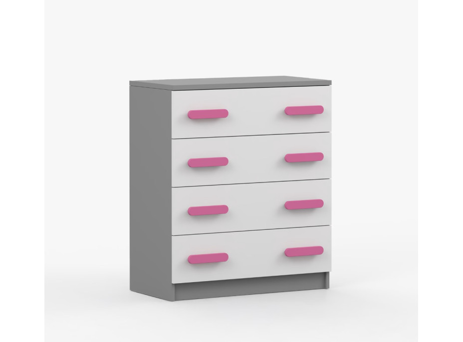 Komoda SCOUT - šedá/bílá (více variant)