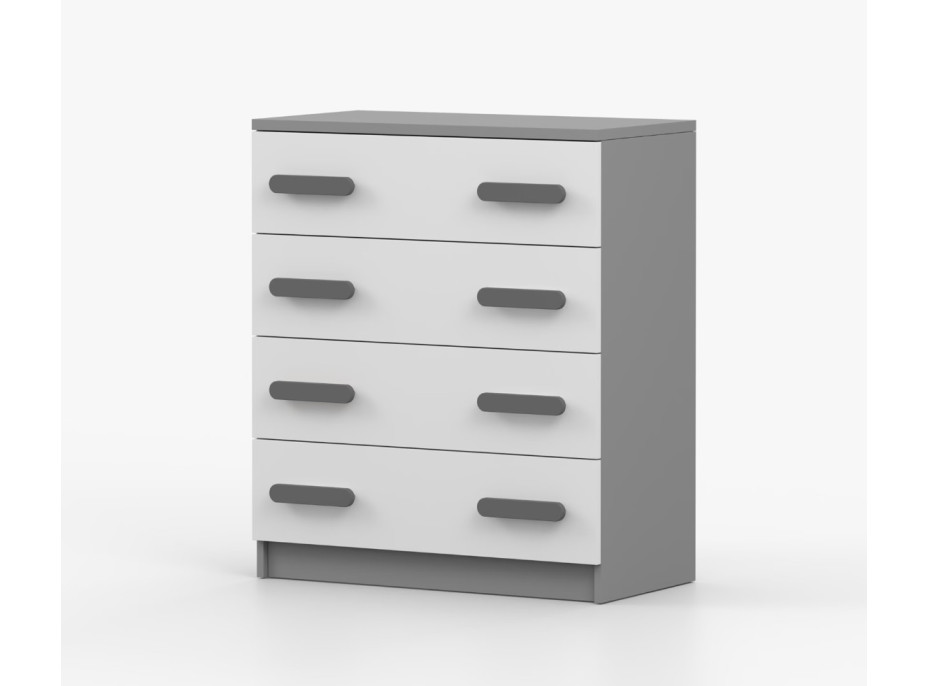 Komoda SCOUT - šedá/bílá (více variant)