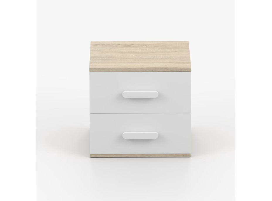 Noční stolek SCOUT - dub sonoma/bílý (více variant)