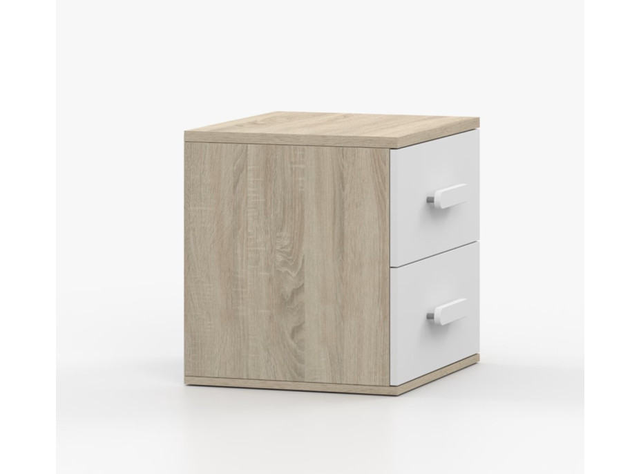 Noční stolek SCOUT - dub sonoma/bílý (více variant)