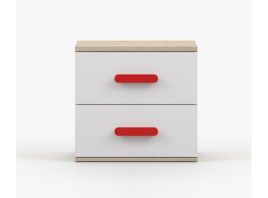 Noční stolek SCOUT - dub sonoma/bílý (více variant)