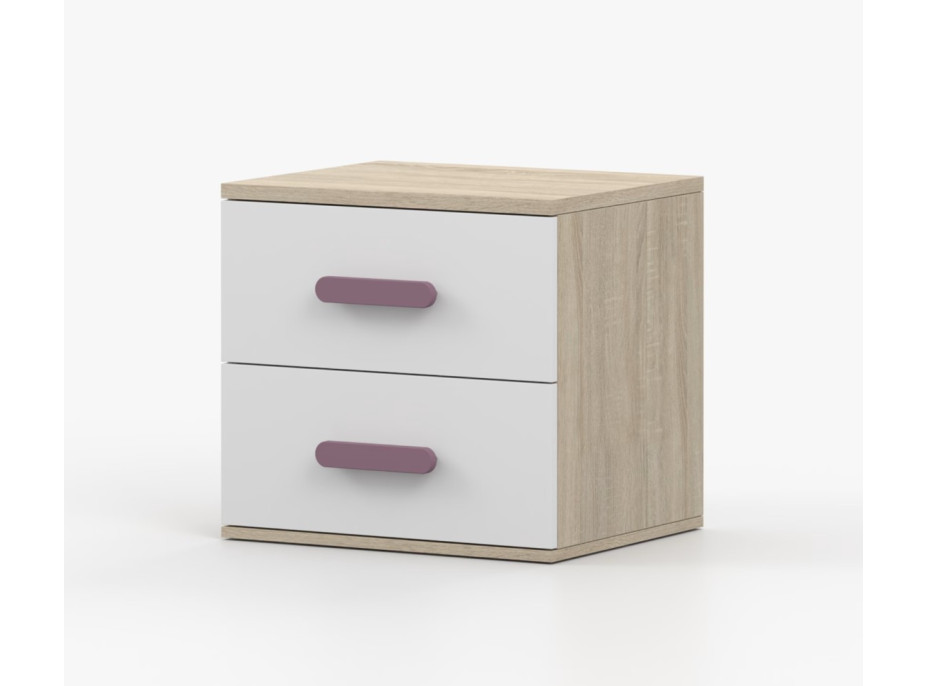 Noční stolek SCOUT - dub sonoma/bílý (více variant)