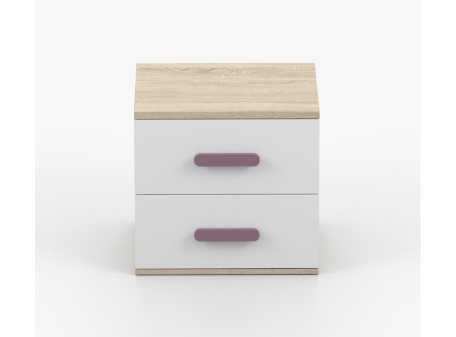 Noční stolek SCOUT - dub sonoma/bílý (více variant)