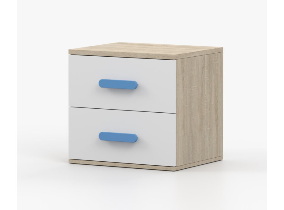 Noční stolek SCOUT - dub sonoma/bílý (více variant)