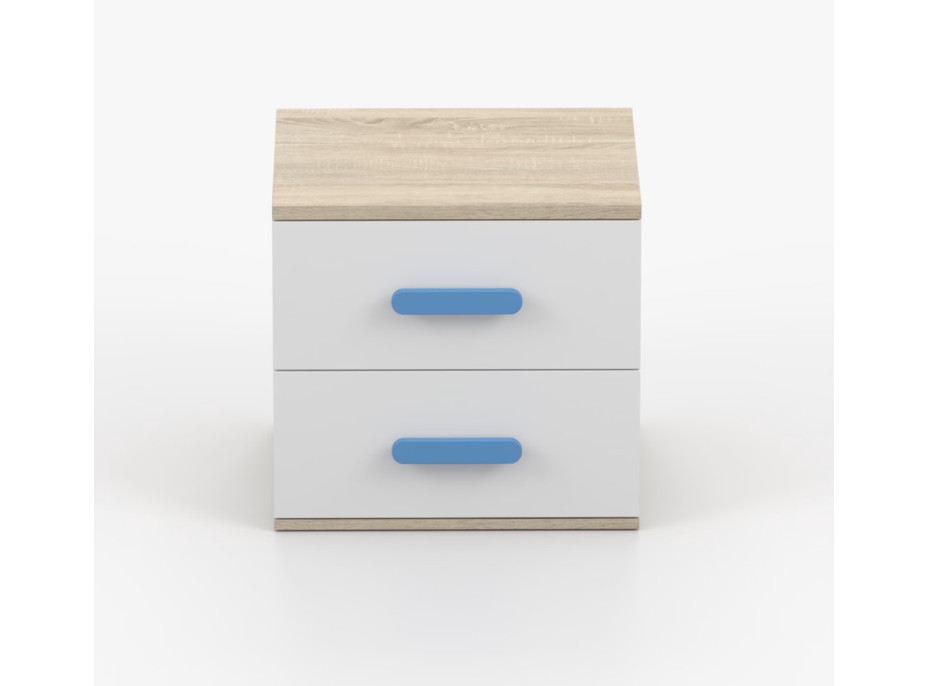 Noční stolek SCOUT - dub sonoma/bílý (více variant)