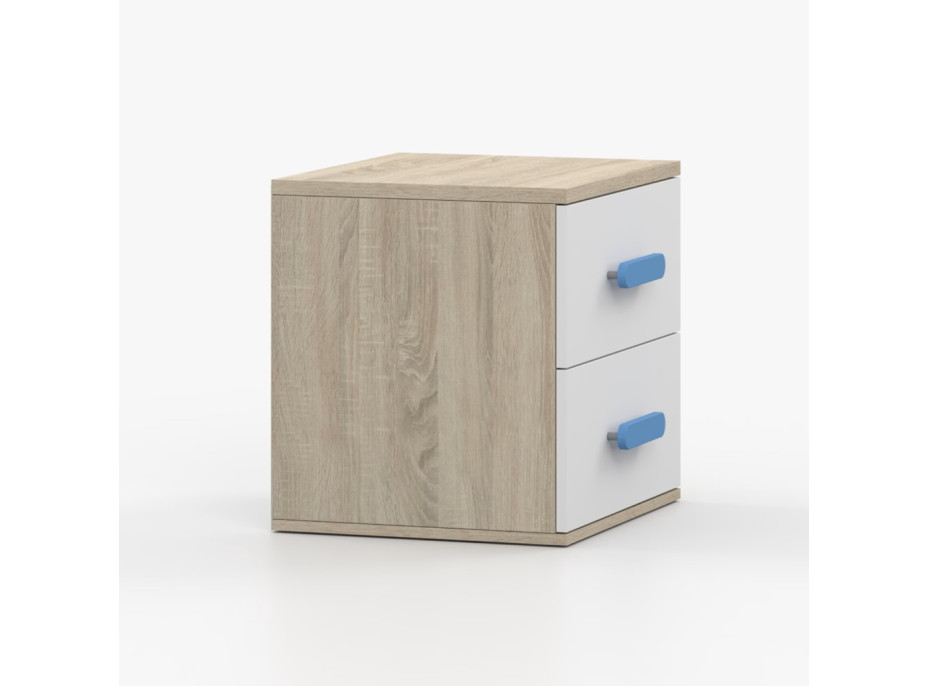 Noční stolek SCOUT - dub sonoma/bílý (více variant)