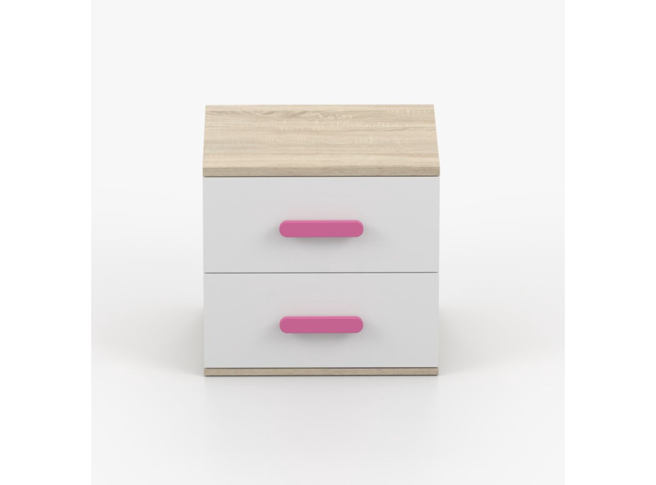 Noční stolek SCOUT - dub sonoma/bílý (více variant)