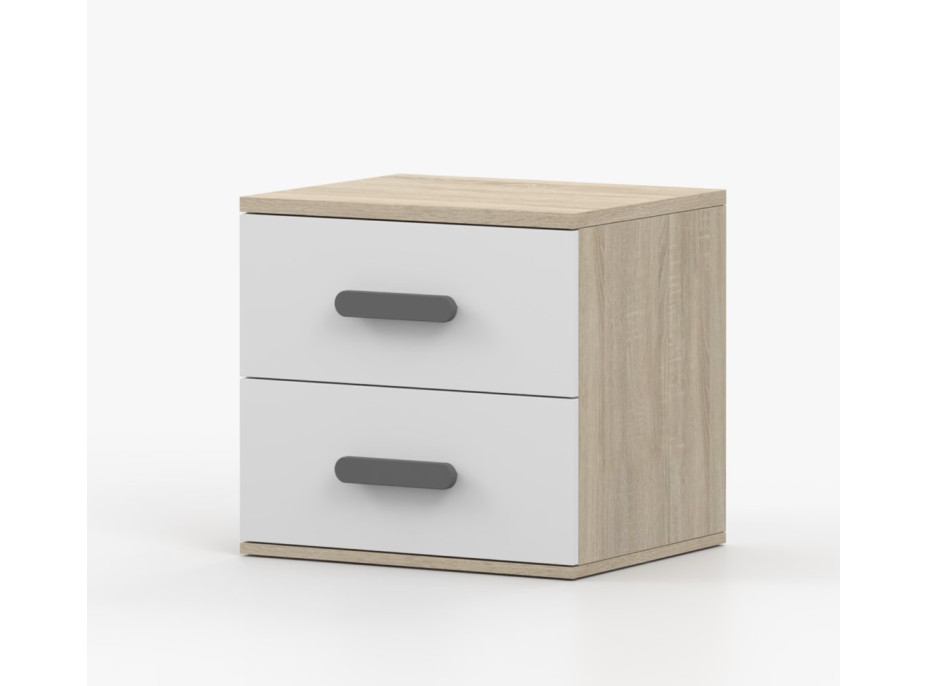 Noční stolek SCOUT - dub sonoma/bílý (více variant)