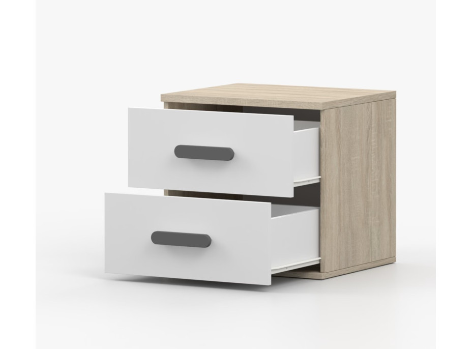 Noční stolek SCOUT - dub sonoma/bílý (více variant)