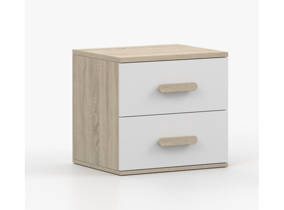 Noční stolek SCOUT - dub sonoma/bílý (více variant)