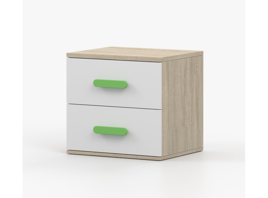 Noční stolek SCOUT - dub sonoma/bílý (více variant)