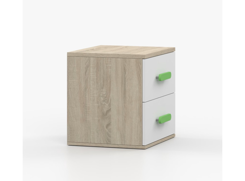 Noční stolek SCOUT - dub sonoma/bílý (více variant)