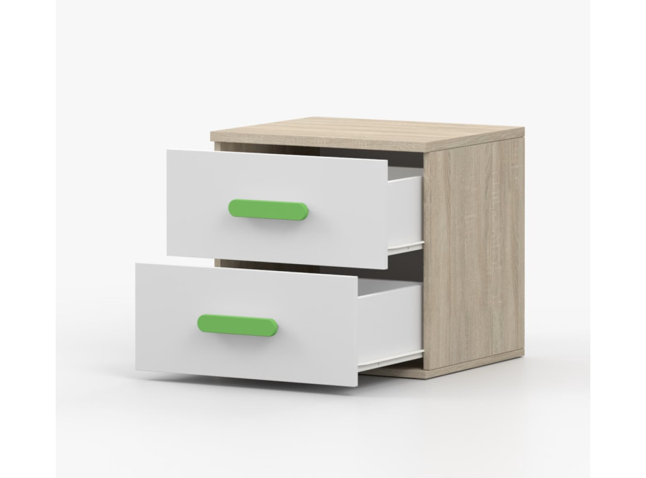 Noční stolek SCOUT - dub sonoma/bílý (více variant)