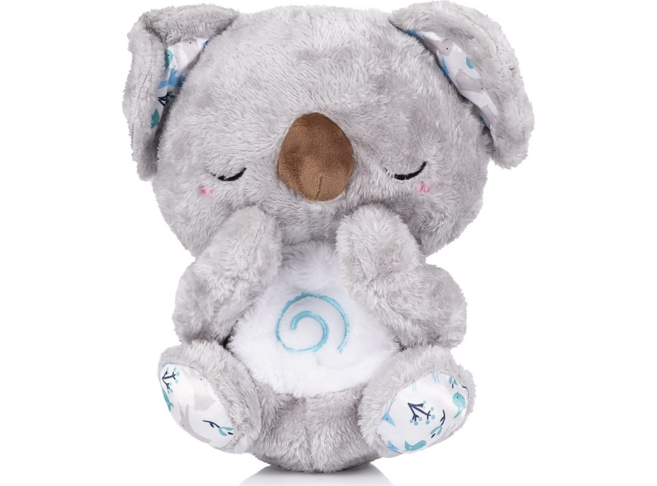 CHIPOLINO Plyšová dýchající hračka s hudbou Koala White,Grey
