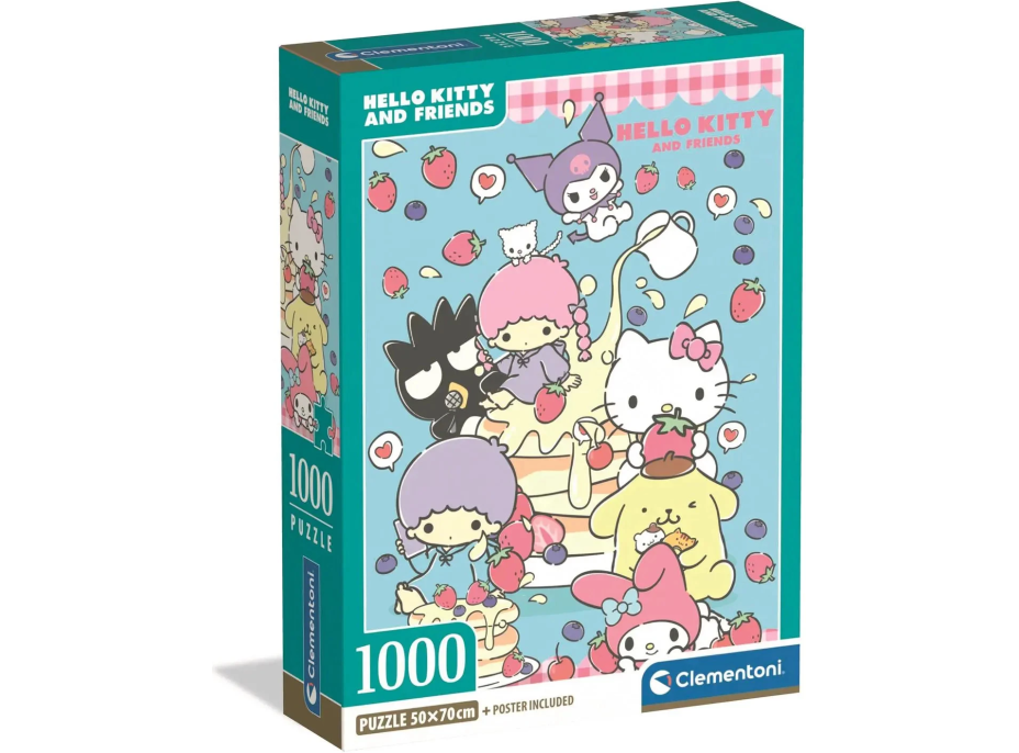 CLEMENTONI Puzzle Hello Kitty a přátelé 1000 dílků