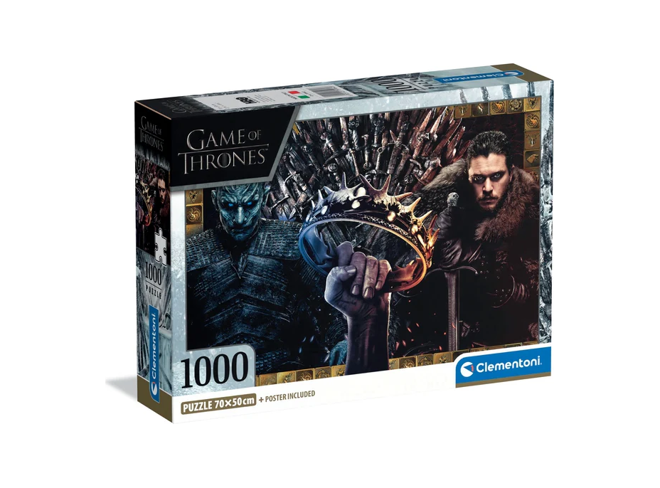 CLEMENTONI Puzzle Hra o trůny: Fantasy koláž 1000 dílků