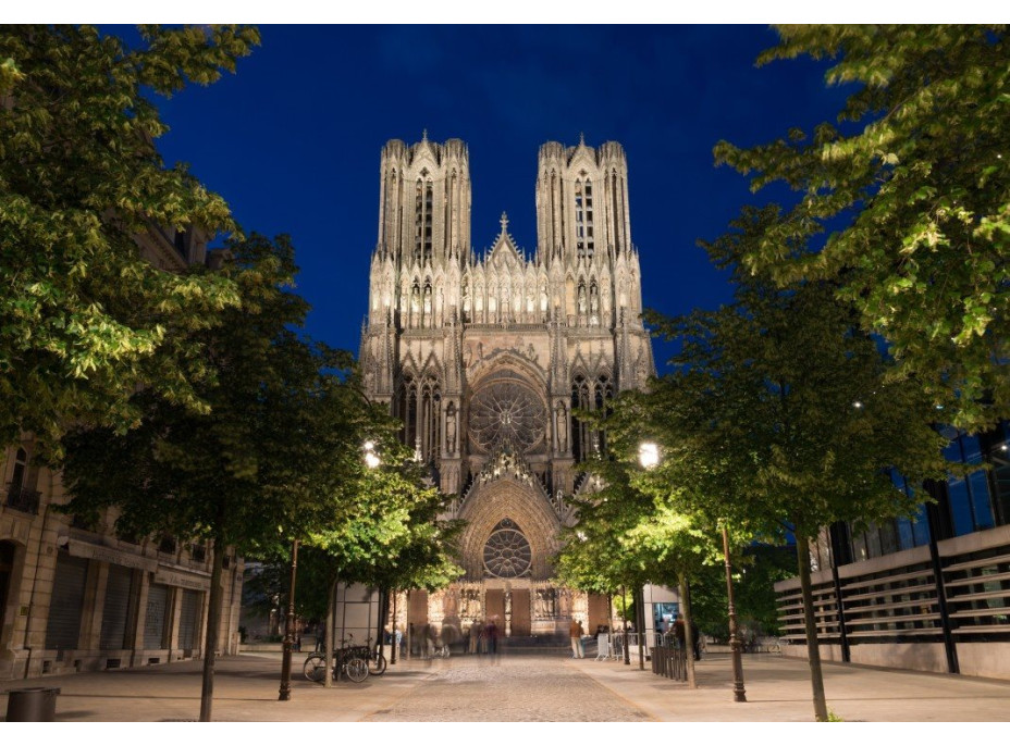 BLUEBIRD Puzzle Katedrála v Remeši za soumraku 1000 dílků