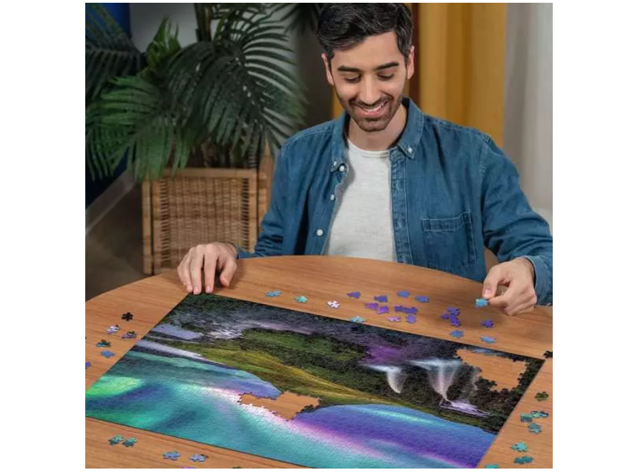 RAVENSBURGER Puzzle Kouzelná noc na Islandu 1000 dílků