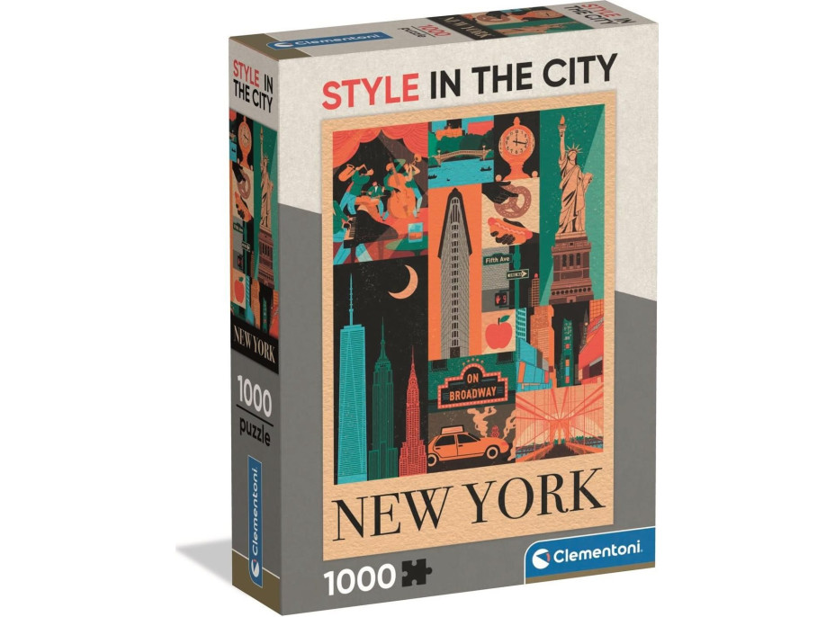 CLEMENTONI Puzzle New York - Ikony města 1000 dílků