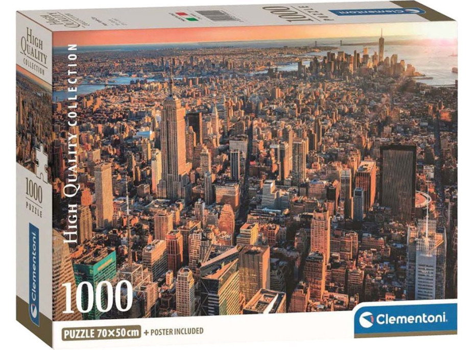 CLEMENTONI Puzzle New York - Pohled na Manhattan 1000 dílků